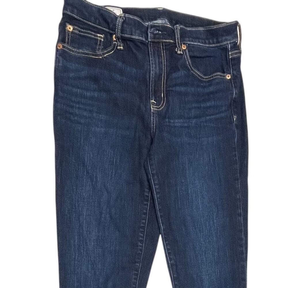 Gap Jeans Dark Blue Skinny Mid Rise Womens Size 8 Tall New Without Tags - Picture 2 of 6